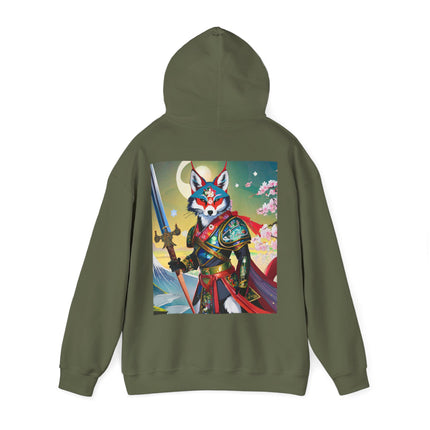 Cyberpunk Samurai Fox – Heavy Blend™ Hooded Sweatshirt