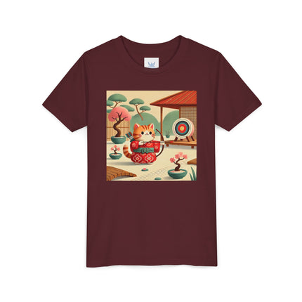 Archer Kitten in the Zen Garden Youth Short Sleeve Tee