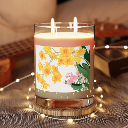 Golden Bow Orchid by Tanigami Kônan Scented Candle - Full Glass, 11oz - The White Tea & Fig, The Lavender & Sage, and The Ocean Mist & Moss