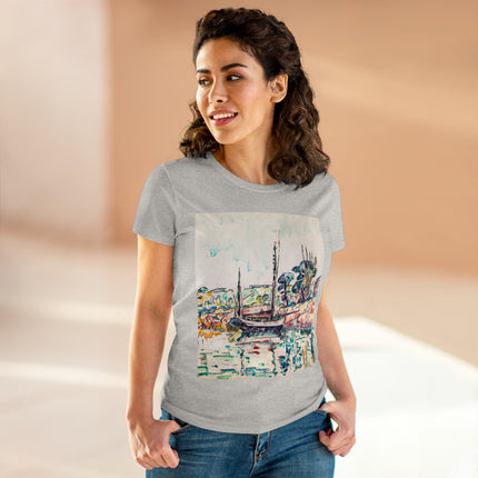 Concarneau by Paul Signac Women's Midweight Cotton Tee