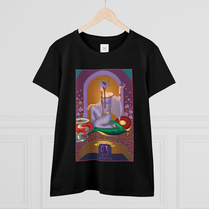 February & Amethyst (from the Gem Series) by Sofia Chiostri Women's Midweight Cotton Tee