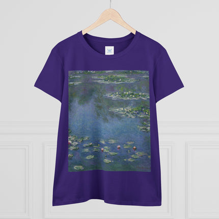 Water Lilies by Claude Monet Women's Midweight Cotton Tee