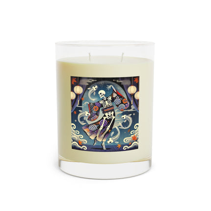 Skeleton Kabuki Performer Scented Candle - Full Glass, 11oz