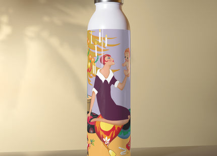 Art Deco Christmas Slim Water Bottle
