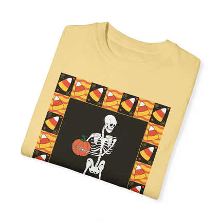 Candy Corn Skeleton Unisex Garment-Dyed T-shirt