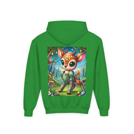 Fawn Defender Youth Hooded Sweatshirt – Gentle Courage & Forest Magic