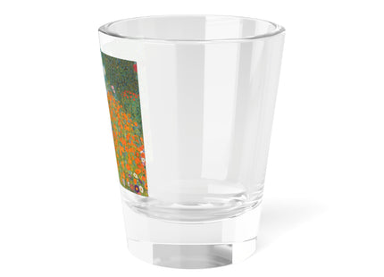Cottage Garden by Gustav Klimt Shot Glass, 1.5oz