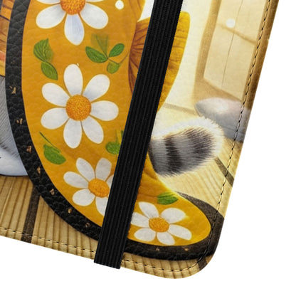 🐱🍵 Playful Kitten in the Tea Room Flip Case – Curious Charm & Cozy Whimsy