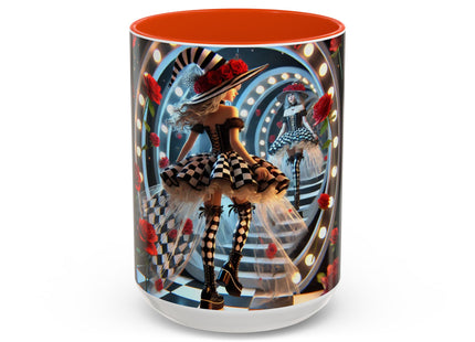 Halloween Witch Through the Mirror Colorful Mugs (11oz, 15oz)