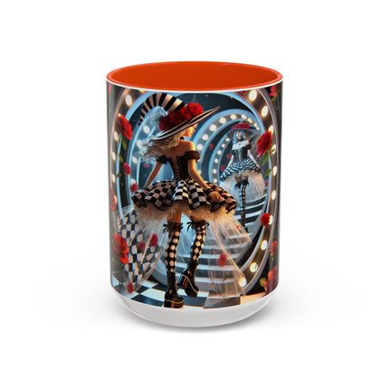 Halloween Witch Through the Mirror Colorful Mugs (11oz, 15oz)