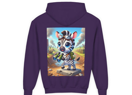 Zebra Lookout Youth Heavy Blend Hooded Sweatshirt