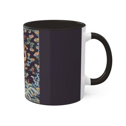 Rank Badge with Dragon with Deer Hooves Colorful Mugs, 11oz