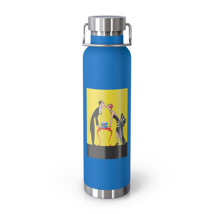 A Moment of Elegance: A Passionate Embrace Amidst Golden Splendor Copper Vacuum Insulated Bottle, 22oz