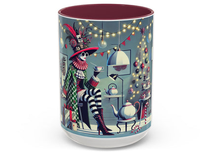 Whimsical Christmas Tea Party Colorful Mugs (11oz, 15oz)