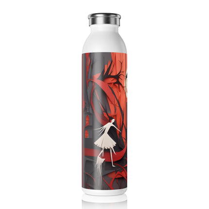 Halloween Night Scene Slim Water Bottle