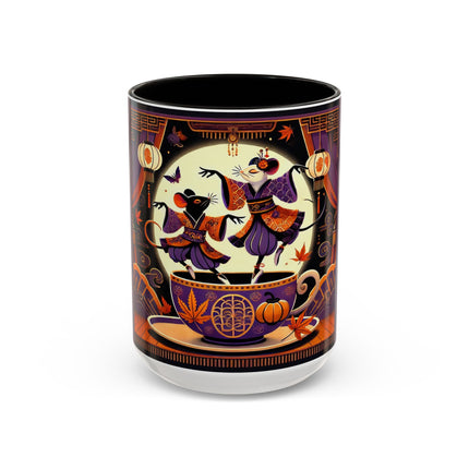 Theatrical Halloween Mice on Teacup Colorful Mugs (11oz, 15oz)