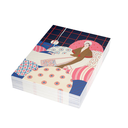 🌙🛋️ The Lady Of The Moonlit Salon Postcard Bundles – Art Deco Fashion Elegance
