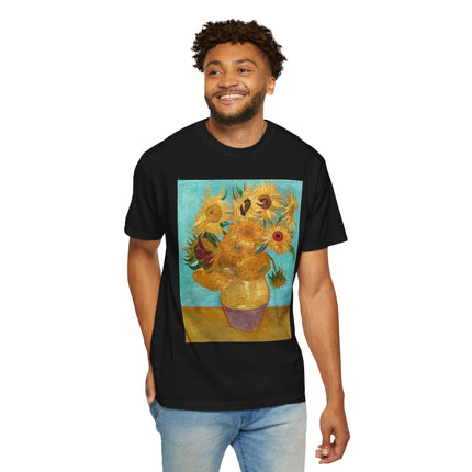Vase with Twelve Sunflowers by Vincent van Gogh Unisex Garment-Dyed T-shirt