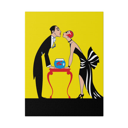Golden Embrace – A 1920s Art Deco Moment of Passion