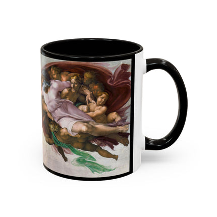 The Creation of Adam by Michelangelo Buonarroti Colorful Mugs (11oz, 15oz)