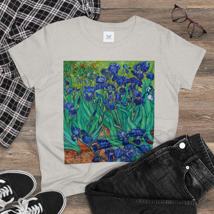 Irises by Van Gogh Women's Midweight Cotton Tee