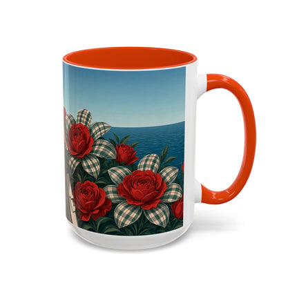 ⛵🌹 The Seaside Rose Traveler Colorful Mug – Art Deco Floral Elegance
