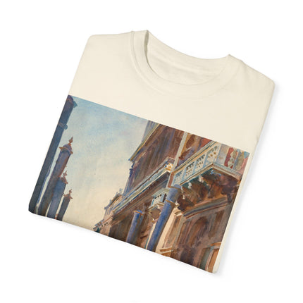 Gondola Moorings on the Grand Canal by John Singer Sargent  Unisex Garment-Dyed T-shirt