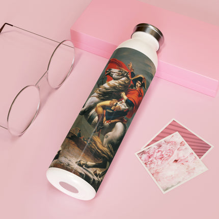 Napoleon Crossing the Alps by Jacques-Louis David Slim Water Bottle