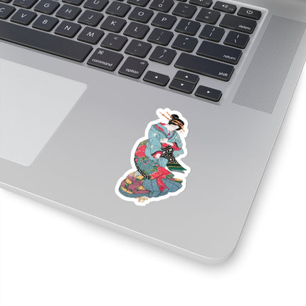 Beauties in a Spring Storm by Keisai Eisen Kiss-Cut Stickers (4 Sizes)