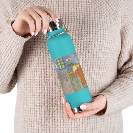 The Bedroom by Vincent van Gogh Copper Vacuum Insulated Bottle, 22oz