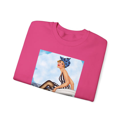 Playful Waves and Fashion Follies Heavy Blend™ Crewneck Sweatshirt