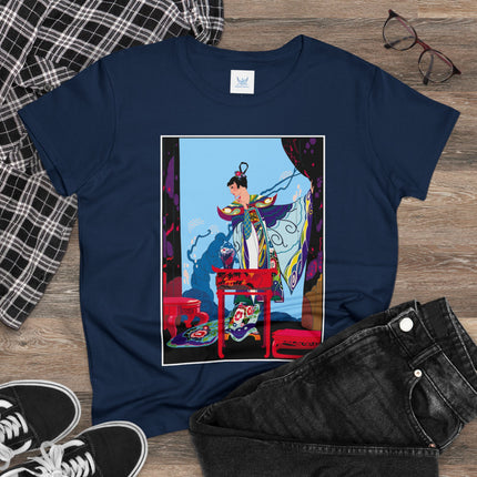 A Visual Journey by Umberto Brunelleschi Women's Midweight Cotton Tee