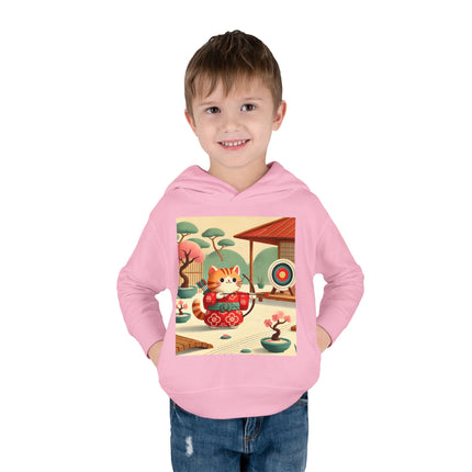 Archer Kitten in the Zen Garden Toddler Pullover Fleece Hoodie