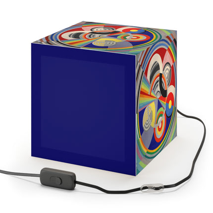 Rythme No. 1 by Robert Delaunay Light Cube Lamp