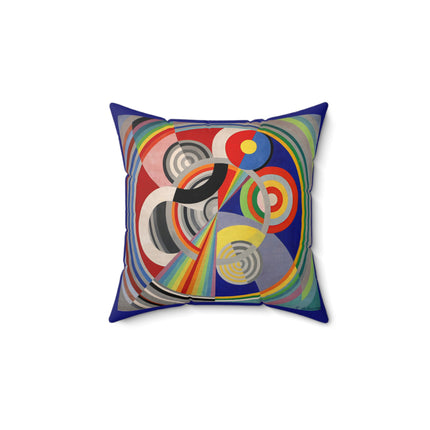 Rythme No. 1 by Robert Delaunay Spun Polyester Square Pillow