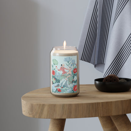 🌹💙 The Rose Garden Courtship Scented Soy Candle – Art Deco Floral Romance