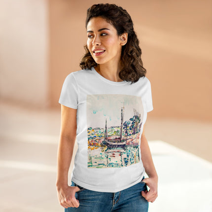 Concarneau by Paul Signac Women's Midweight Cotton Tee