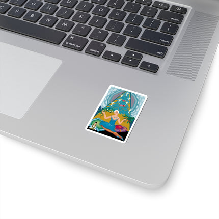 Art Deco Christmas Elegance Kiss-Cut Stickers (4 Sizes)