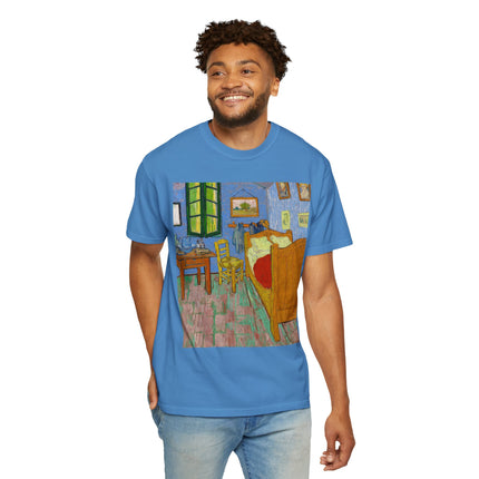 The Bedroom by Vincent van Gogh Unisex Garment-Dyed T-shirt