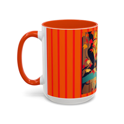 Black Cat in Kimono Colorful Mugs, 11oz