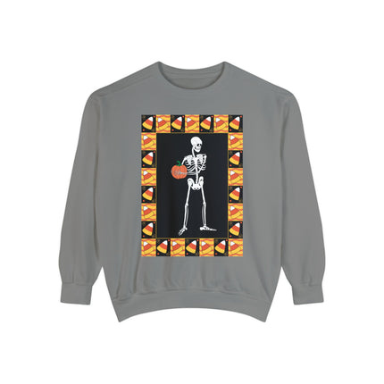 Candy Corn Skeleton Unisex Garment-Dyed Sweatshirt