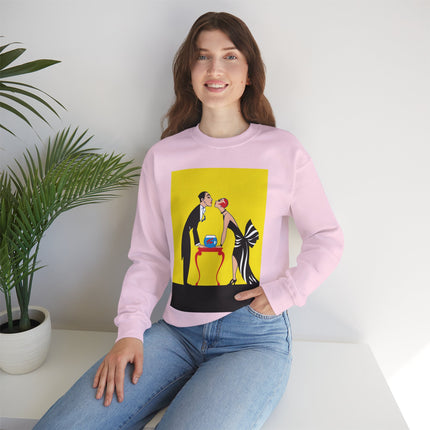 A Moment of Elegance: A Passionate Embrace Amidst Golden Splendor Heavy Blend™ Crewneck Sweatshirt