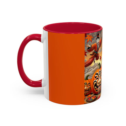 Halloween Rabbit’s Kabuki Jack-o’-Lanterns Colorful Mugs (11oz, 15oz)
