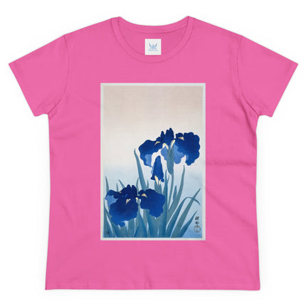 Irises by Ohara Koson Women's Midweight Cotton Tee