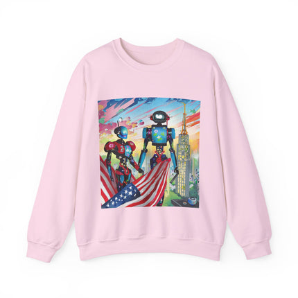 High Fashion Cyberpunk CIA Robots Unisex Heavy Blend™ Crewneck Sweatshirt