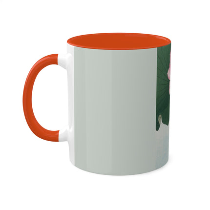 Blooming Lotus Flowers by Ohara Koson Colorful Mugs, 11oz