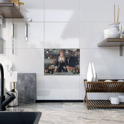 A Bar at the Folies-Bergère by Edouard Manet Ceramic Tile