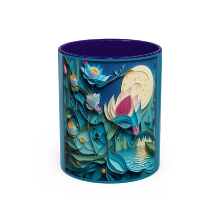 Ethereal Moonlit Lake Colorful Mugs (11oz, 15oz)