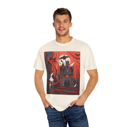 Halloween Night Scene Unisex Garment-Dyed T-shirt