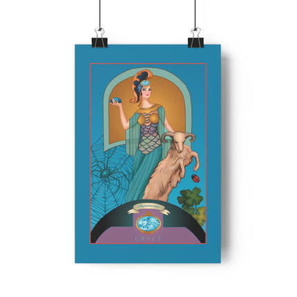 March & Aquamarine (Gem Series) by Sofia Chiostri Giclée Art Print